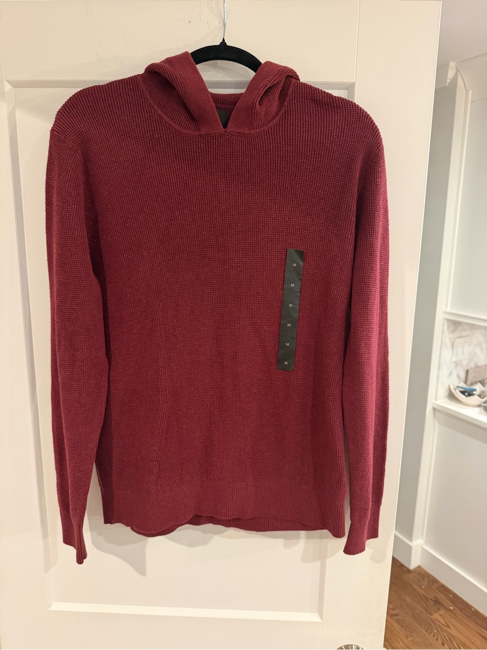 NWT Banana Republic Men's Hooded Knit Sweater - Burgundy size M